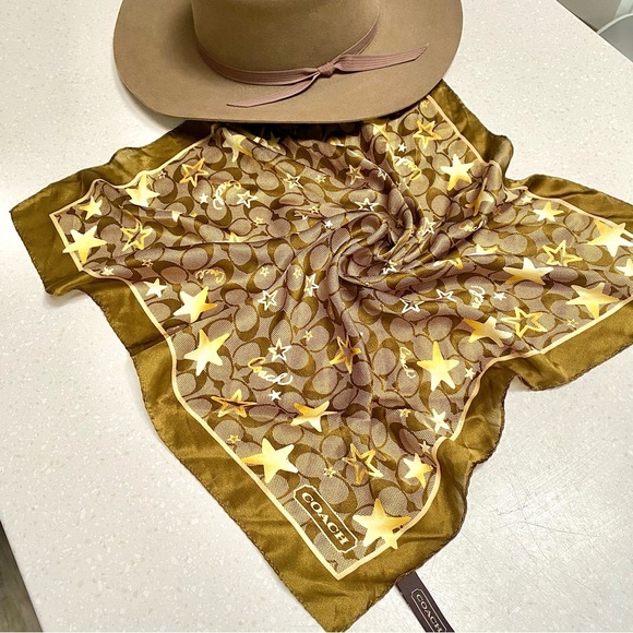 Trendy Silk COACH scarf/wrap w southwestern Equestrian vibe - Picture 7 of 7